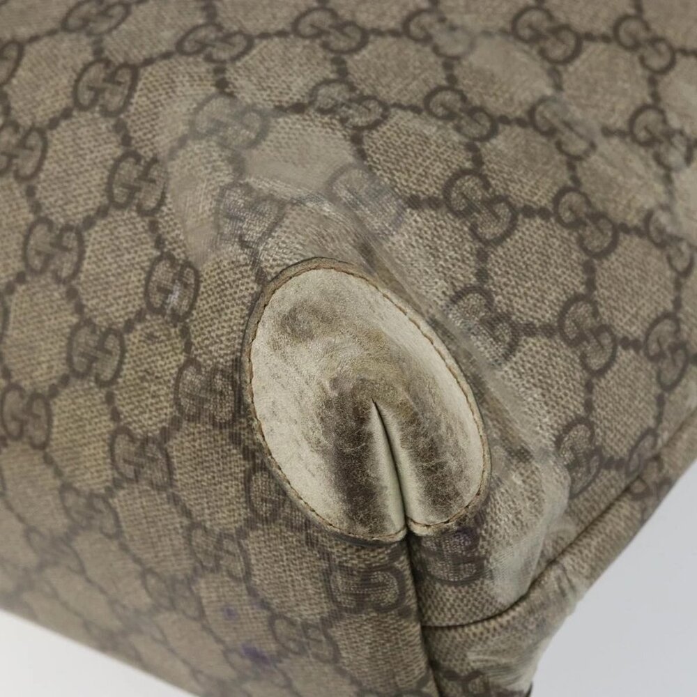 GUCCI GG Supreme Tote Bag PVC Beige 211137 Auth 156914 - Picture 11 of 16